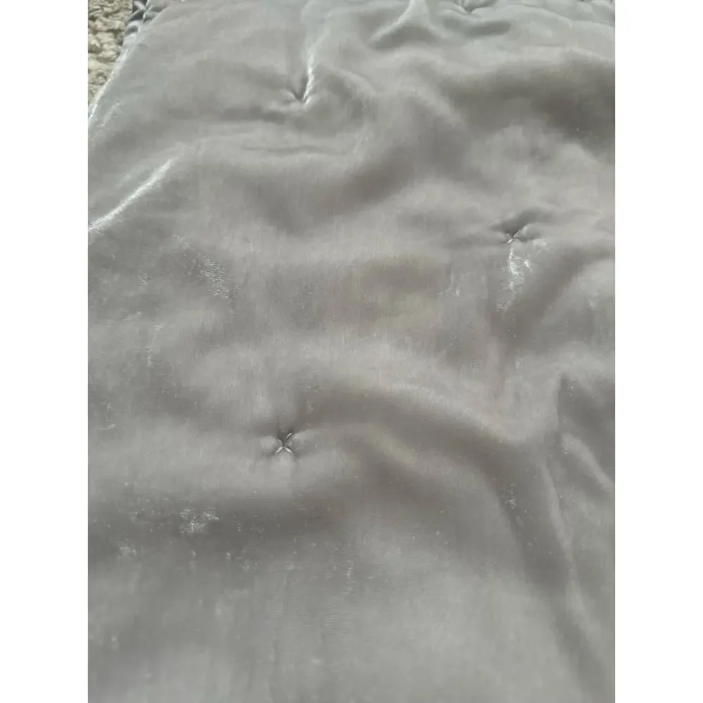 Opalhouse Soft Crushed Velvet Velour Tufted Standard Pillow Sham gray 26x20”